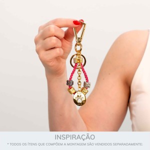 Pingente Pet Love Ouro 25mm
