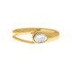 Bracelete Dourado com gota de Cristal 69mm