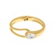Bracelete Dourado com gota de Cristal 69mm