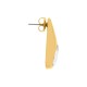Brinco Dourado com Gota de Cristal 32mm