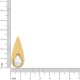 Brinco Dourado com Gota de Cristal 32mm