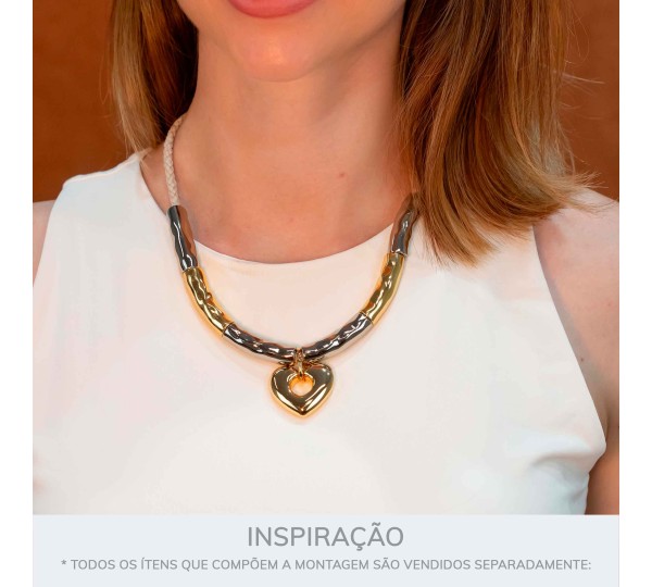 Pingente Coração Dourado 28MM