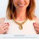 Pingente Nossa Senhora de Lourdes Ouro 44mm