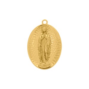 Pingente Nossa Senhora de Lourdes Ouro 44mm