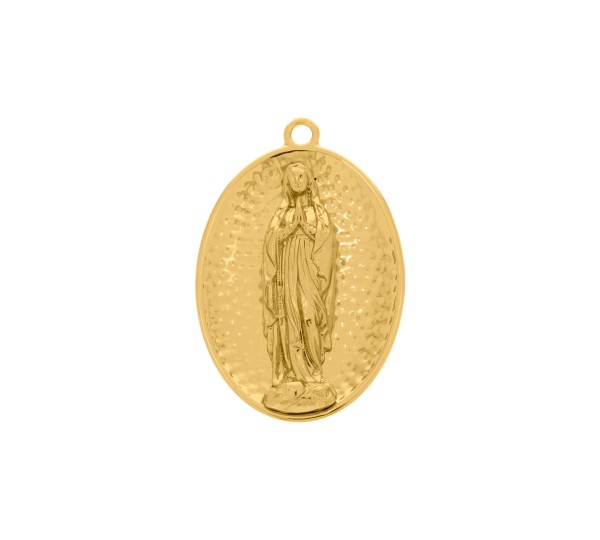Pingente Nossa Senhora de Lourdes Ouro 44mm