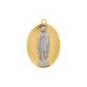 Pingente Nossa Senhora de Lourdes Ouro com Níquel 44mm