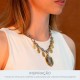 Pingente Nossa Senhora de Lourdes Ouro com Níquel 44mm