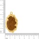 Pingente Orgânico Ouro com Café Translúcido 44mm