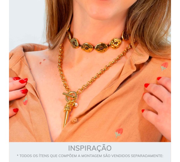 Botão Para Costura Orgânico Ouro 21mm