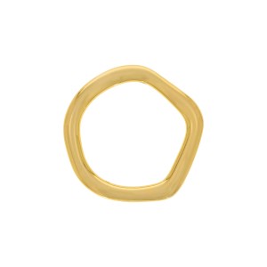Argola Redonda Orgânica Ouro 50mm
