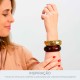 Maxi Bracelete Orgânico Dourado 77mm