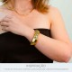 Maxi Bracelete Orgânico Dourado 77mm