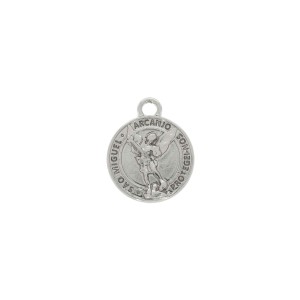 Pingente São Miguel Arcanjo Níquel 17mm