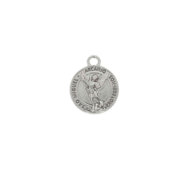 Pingente São Miguel Arcanjo Níquel 17mm