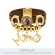 Passador Ferradura Ouro com Strass 18mm
