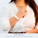 Maxi Bracelete Acrílico Off White 78mm