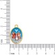 Pingente Medalha Divino Pai Eterno Ouro 23mm