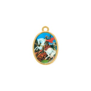 Pingente São Jorge Ouro 23mm