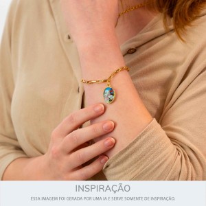 Pingente São Jorge Ouro 23mm