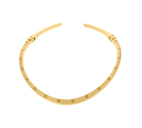 Colar Dourado com Fendas 132mm
