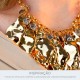 Pingente Redondo com Textura Ouro 10mm