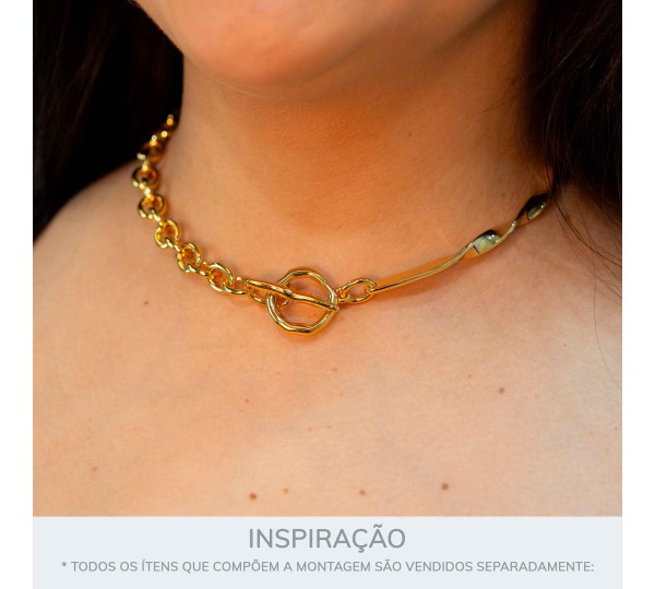Fecho T Orgânico Ouro 21mm