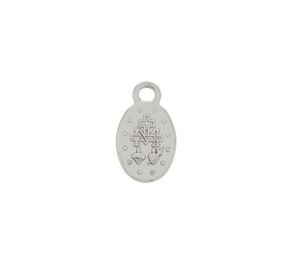Pingente Nossa Senhora das Graças Níquel 17mm