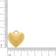 Pingente Coração Gomos Ouro 27mm