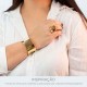 Maxi Bracelete Dourado Línea 70mm