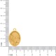 Pingente Medalha Santa Rita de Cassia Ouro 24mm