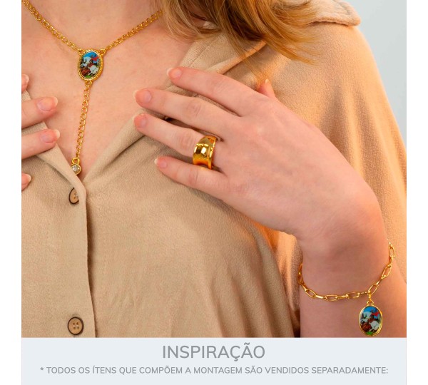 Anel dedo Mindinho Dourado Línea N° 12