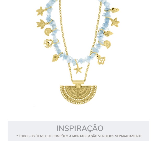 Conjunto Pingentes Marítimos Ouro