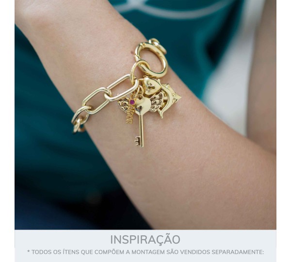 Conjunto Pingentes Amor Ouro