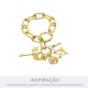 Conjunto Pingentes Amor Ouro