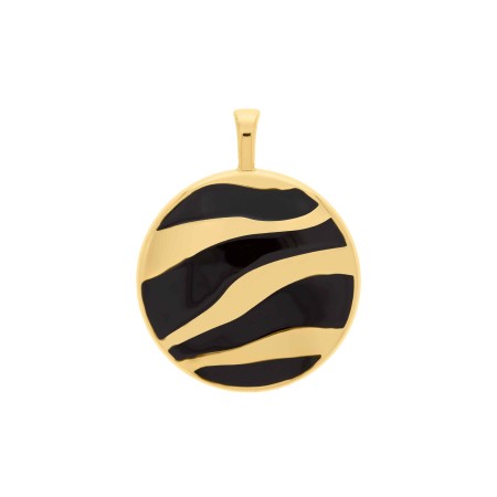 Pingente Fluidez Ouro com Preto 51mm