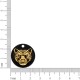 Medalha de Onça Dourado com Preto Onça Ouro 25mm