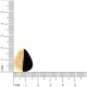 Brinco Gota Dourado com Preto 21mm