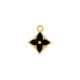 Pingente Flor Estrelar Dourado com Preto 21mm