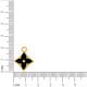 Pingente Flor Estrelar Dourado com Preto 21mm