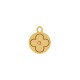 Pingente Flor Dourado com Preto 19mm
