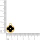 Pingente Flor Dourado com Preto 19mm