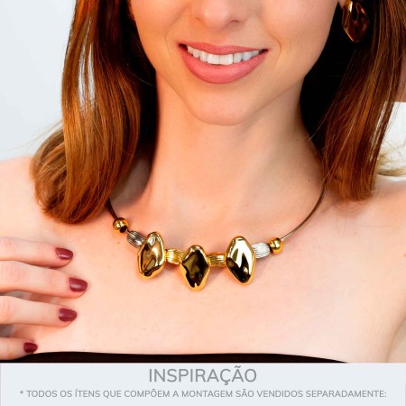 Passador Mineral Dourado 30mm