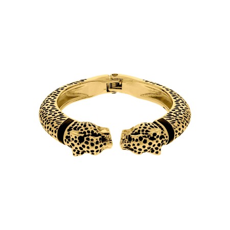 Bracelete Onça Dourado com Preto 71mm