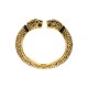 Bracelete Onça Dourado com Preto 71mm
