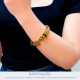 Bracelete Onça Dourado com Preto 71mm