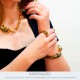 Bracelete Onça Dourado com Preto 71mm