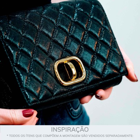 Fecho para Bolsa Vazado Ouro 53mm