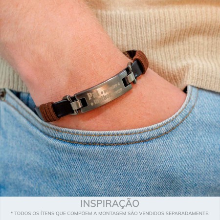 Bridão Pai Grafite Escovado 63mm