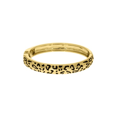 Bracelete Onça Dourado com Preto 71mm