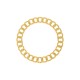 Argola Injetada Dourado com Corrente 68mm